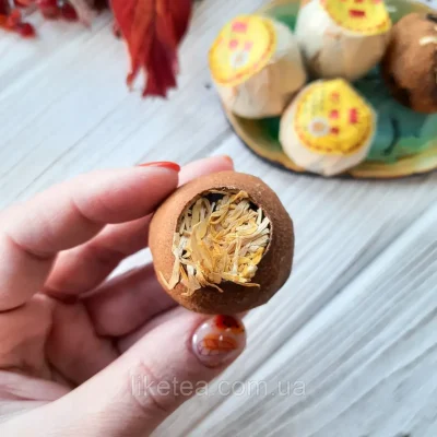 Черный чай в лимоне качественный китайский чай 13-15 грамм 1шт
