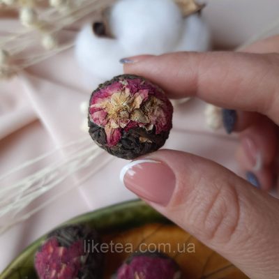 Шень пуэр с Розой свежий сырой зеленый китайский чай 1 шт.